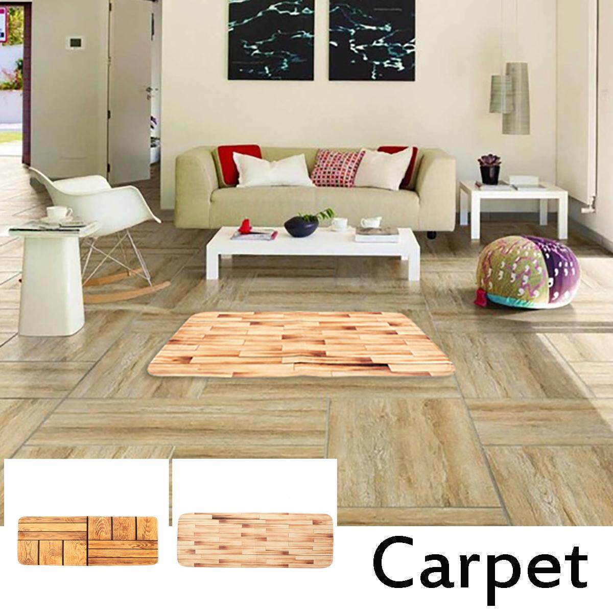 Hall Runner Rug Non Slip Wood Hallway Bedroom Soft Flannel Carpet Mats 40*120cm - intl