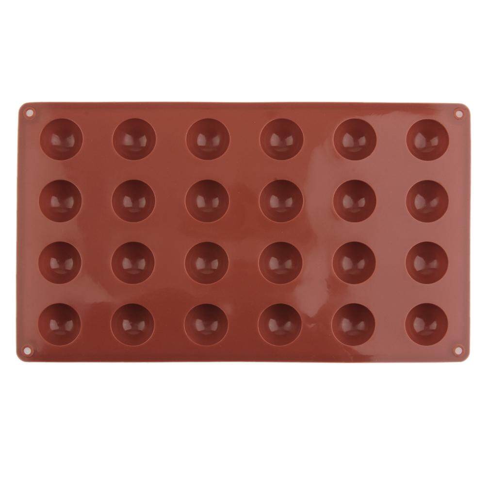 GETEK Professional 24 Hole Round Ball Shape Chocolate Mold Silicone Cake Mold