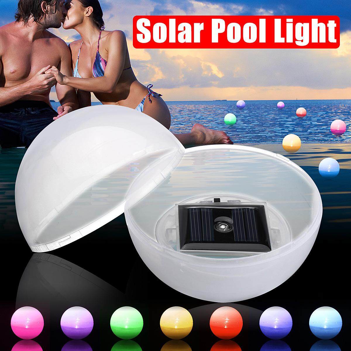 Solar Floating Underwater LED Color Changing Light Swimming Pool Outdoor Garden