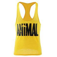 MagiDeal nam Áo Sơ Mi Không Tay Động Vật Tập Gym Thể Thao Áo Singlets Bể M Màu Vàng-quốc tế