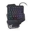 G30 Wired Gaming Keypad with LED Backlight 35 Keys One-handed Membrane Keyboard