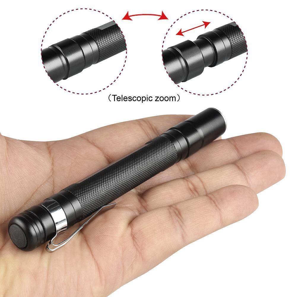 Mini Zoom LED Flashlight  Torch CREE XPE Q5 Flash Pen light  Camping Lamp