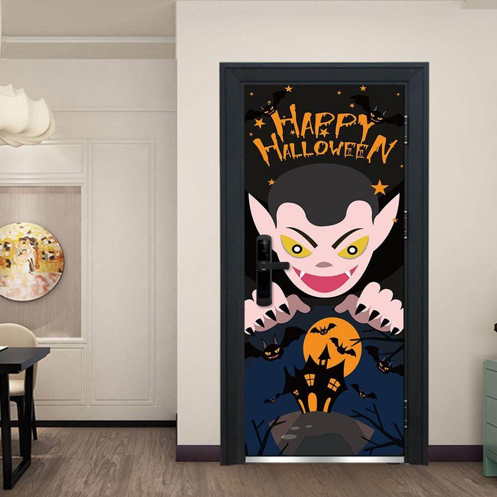 Halloween Ngôi Nhà Bị Ma Ám Trang Trí Cửa Sổ Cửa Bao Miếng Dán Zombie Tay 78X30 Inch Finleystore