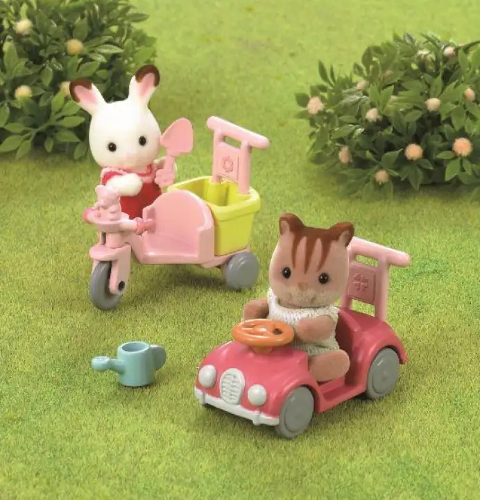 sylvanian families babies ride and play