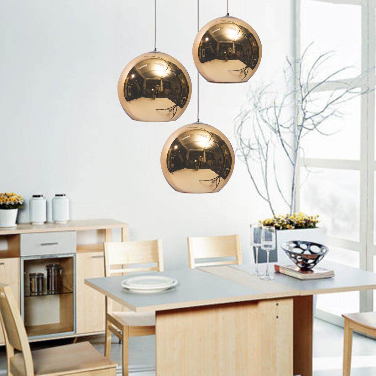 Glass Mirror Ball Ceiling Pendant Dining Light Modern Lamp Chandelier # 15cm