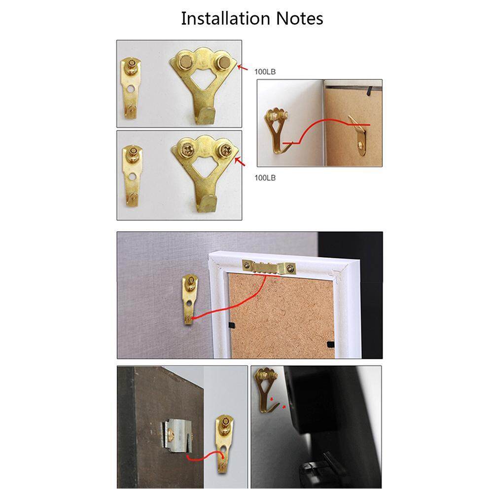 niceEshop Hooks Non-trace Nail Wooden Walls Frame The Hooks That Hang A Picture Metal Hook Stealth Hook 130 PCS