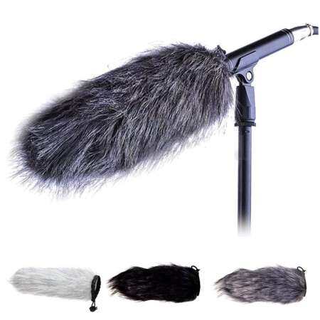 YBC Microphone Artificial Fur Windscreen Wind Cutter Cover Case Windshield For Professional Mic Microphone 18cm