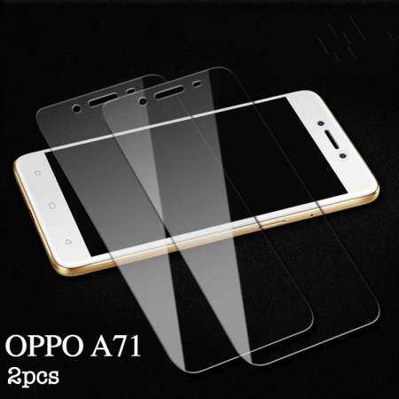 2 ชิ้นสำหรับ OPPO A71 หน้าจอป้องกันกระจกเทมเปอร์ 2.5D สำหรับ OPPO A71 เต็มรูปแบบฟิล์ม