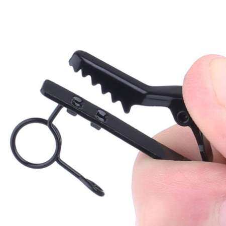 Miracle Shining 2x PRO Black Mic Lapel Tie Clip for Lavalier Sennheiser Clip