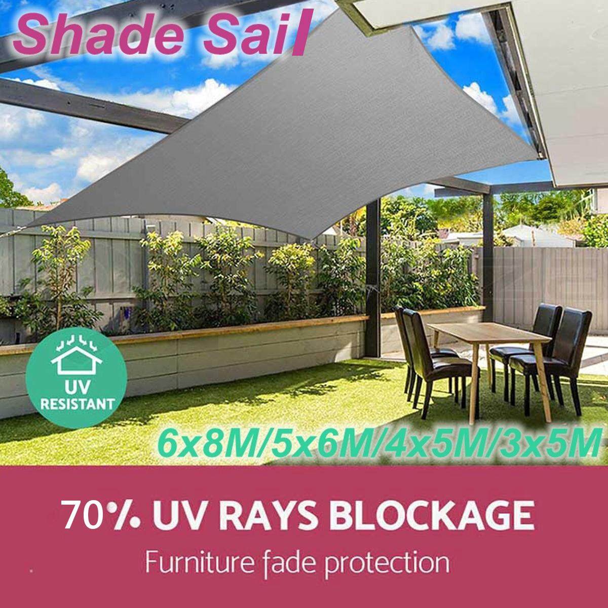 5*6 m Chống Nắng và Thuyền Buồm Vải Shadecloth Ngoài Trời Tán Bạt Phủ Hình Chữ Nhật Vuông 280gsm Chống Thấm Nước Chống 70% TIA UV