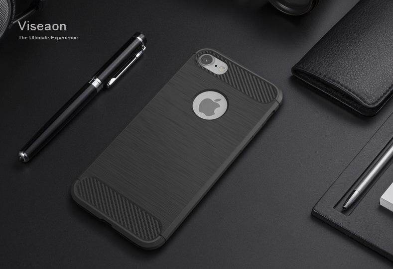 iPhone 7 Case iPhone 8 Case Carbon Fibre Brushed TPU Case for iPhone 7 iPhone 8