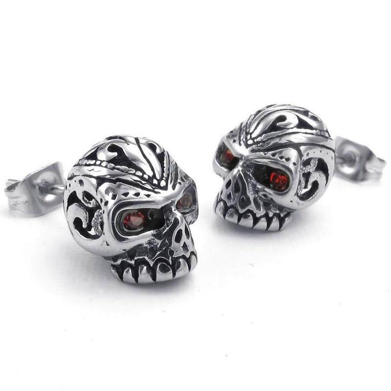 skull mens earrings