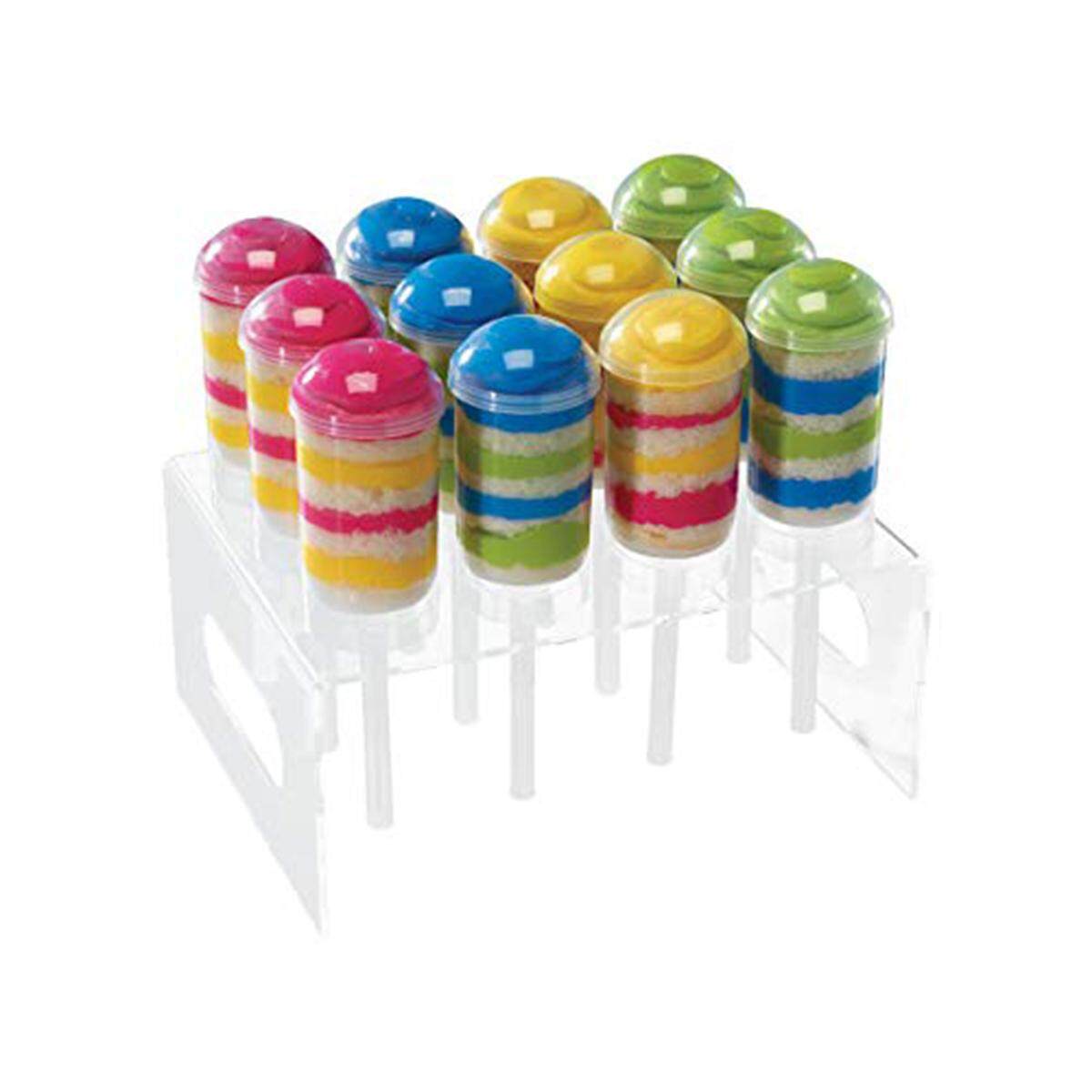 12 lỗ Bánh Push Pop Lollipop Màn Hình Hiển Thị Rõ Ràng Đứng Máy Chủ cho Tiệc