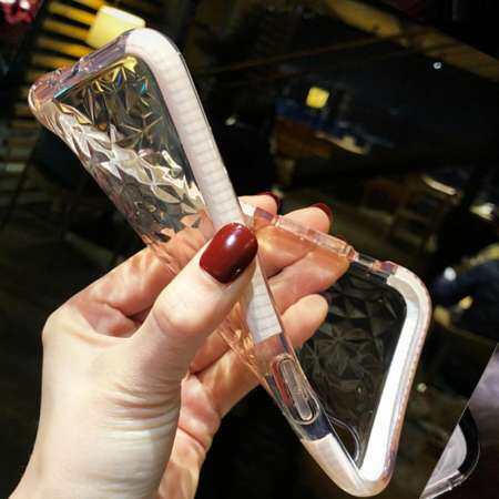 Fashion Luxury 3D Diamond Pattern Case Transparent Clear Soft TPU Cover For iphone XS Max Fashion Luxury 3D Diamond Pattern Case Transparent Clear Soft TPU Cover For iphone XS Max