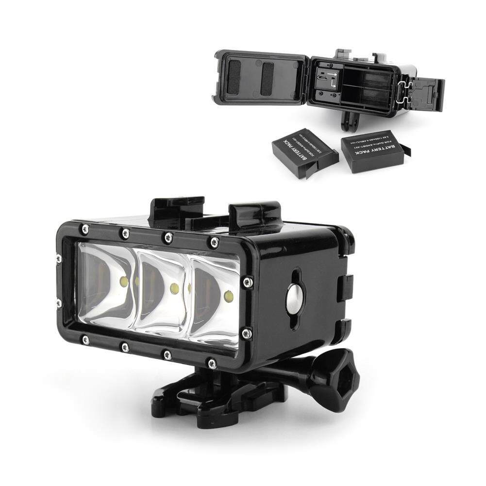 Tahan Air LED Bawah Air Lampu Selam Mengisi Lampu Sorot untuk GOPRO HERO 7 6 5 4 3 Hitam Perak untuk Xiaomi Kamera Aksi Yi