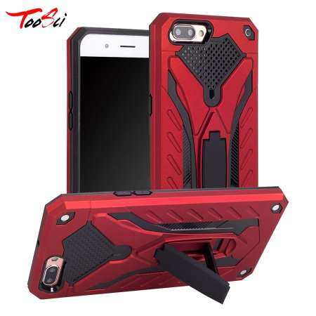 Phantom เคสรุ่นเกราะอัศวิน Hard ทนทานครอบ TPU นุ่ม + ฮาร์ดพีซีกันกระแทกเคสโทรศัพท์สำหรับ OPPO A71 ที่วางโทรศัพท์ - INTL