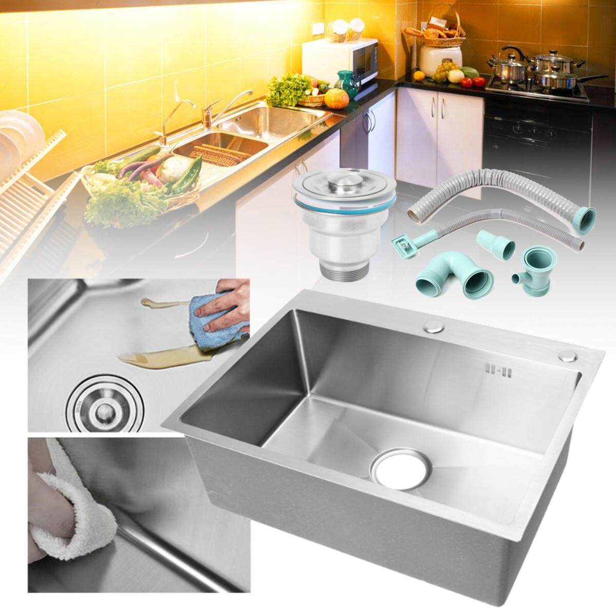 Stainless Steel Kitchen Catering Sink Single Bowl Unit With Roll Mat