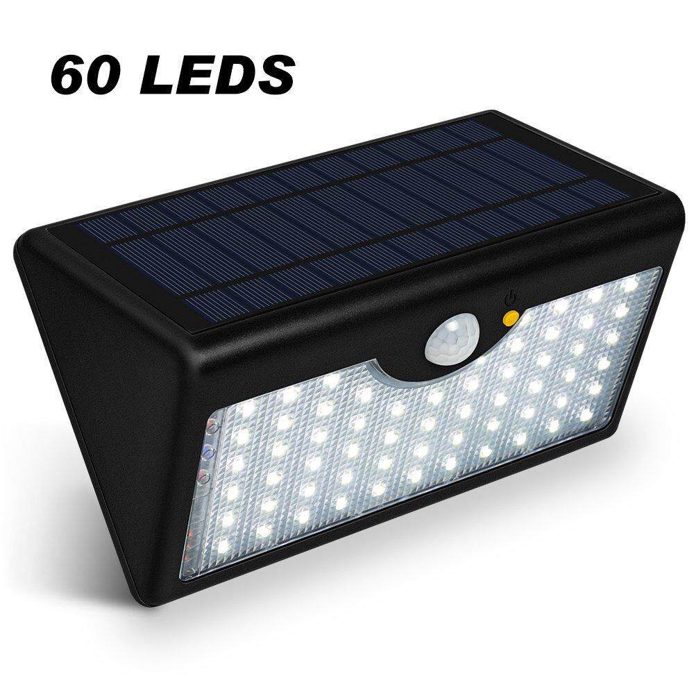 TakeBlue 60 LED Chống Nước Không Dây Đèn Năng Lượng Mặt Trời Ngoài Trời Di Động có Điều Khiển từ xa Đen 1 Gói