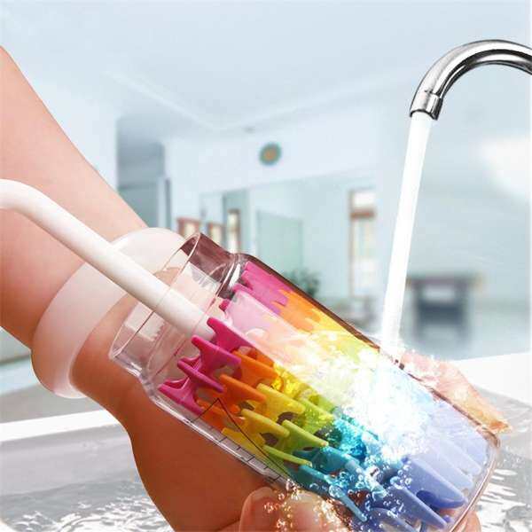 new silicone bottle brushes for cleaning the milk bottle nipple lollipop kids feeding nozzle spout tube cleaning brush