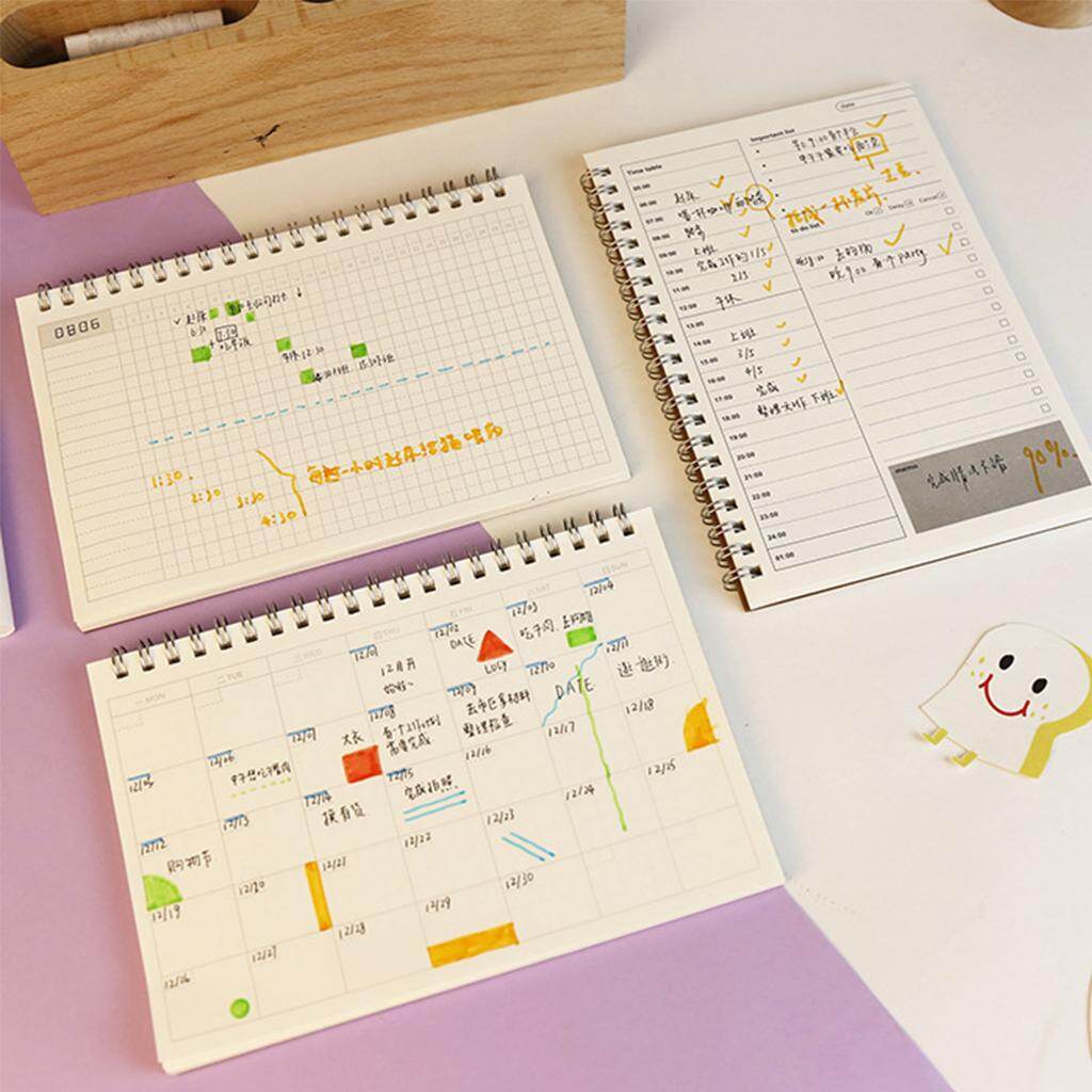 Planner Book Monthly Weekly Daily Agenda Schedule Blank Diary DIY Study Notebook - intl