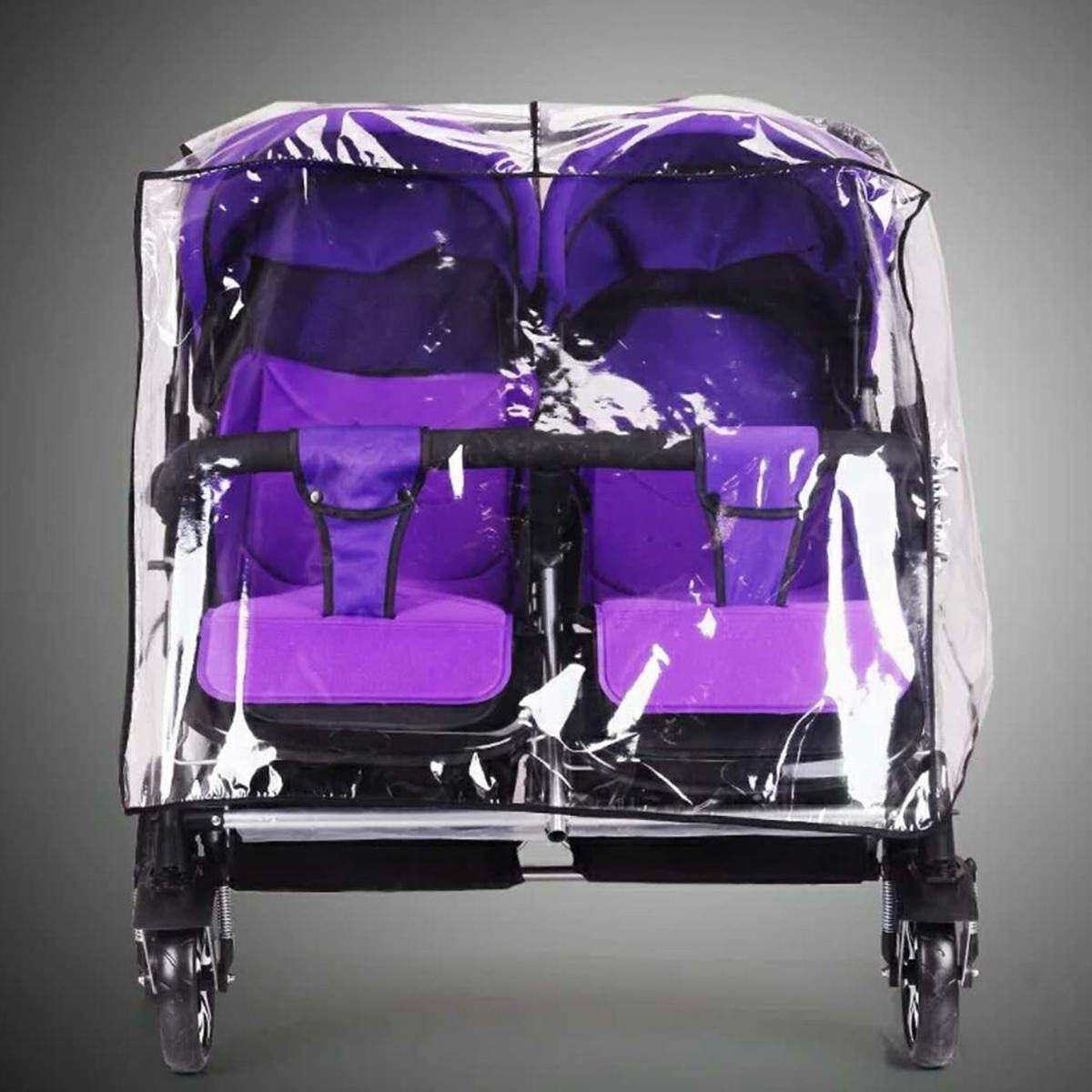 Kid Transparent Universal Double 360 Stroller Rain Cover Sitting Side by Side