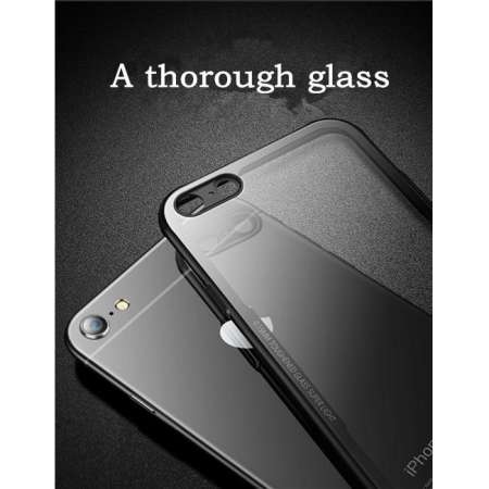กระจกนิรภัยเทมเปอร์โปร่งแสงกรณี iPhone 6 Plus 6 SPlus, กันกระแทก HD กระจกเทมเปอร์ฝาหลังเคส TPU SHELL สำหรับ Apple iPhone6 + 6 วินาที + [5.5 นิ้ว]