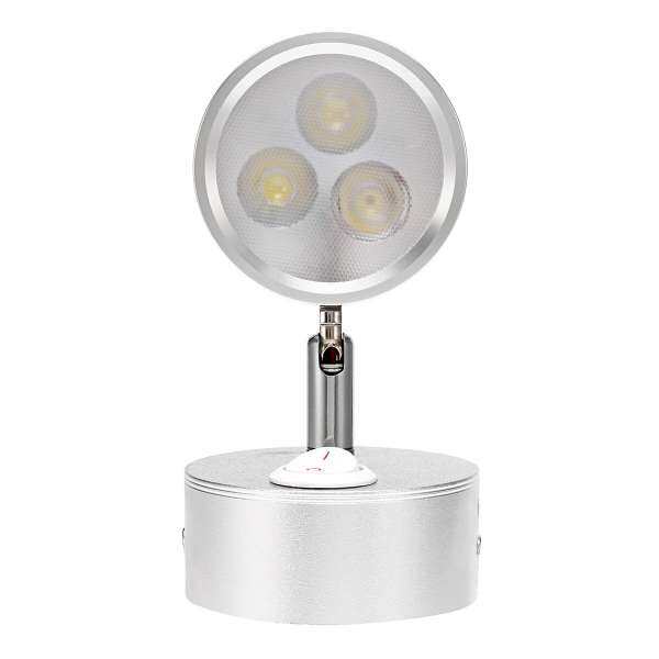 3 wát LED Dán Tường Âm Trần Chiếu Đầu Giường Đèn Đọc Sách Có Thể Điều Chỉnh HC # Trắng