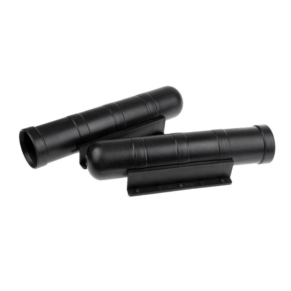 Flameer 2Pcs Side Mounted Sea Boat Yacht Fishing Rod Holder Tube Flush Mount Black