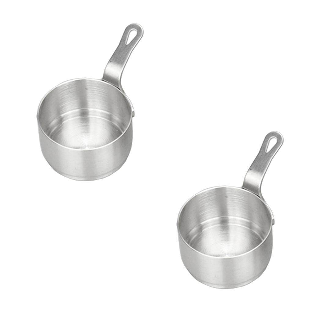 BolehDeals 2pcs Stainless Steel Mini Sauce Pan Nonstick Small Milk Pan ...