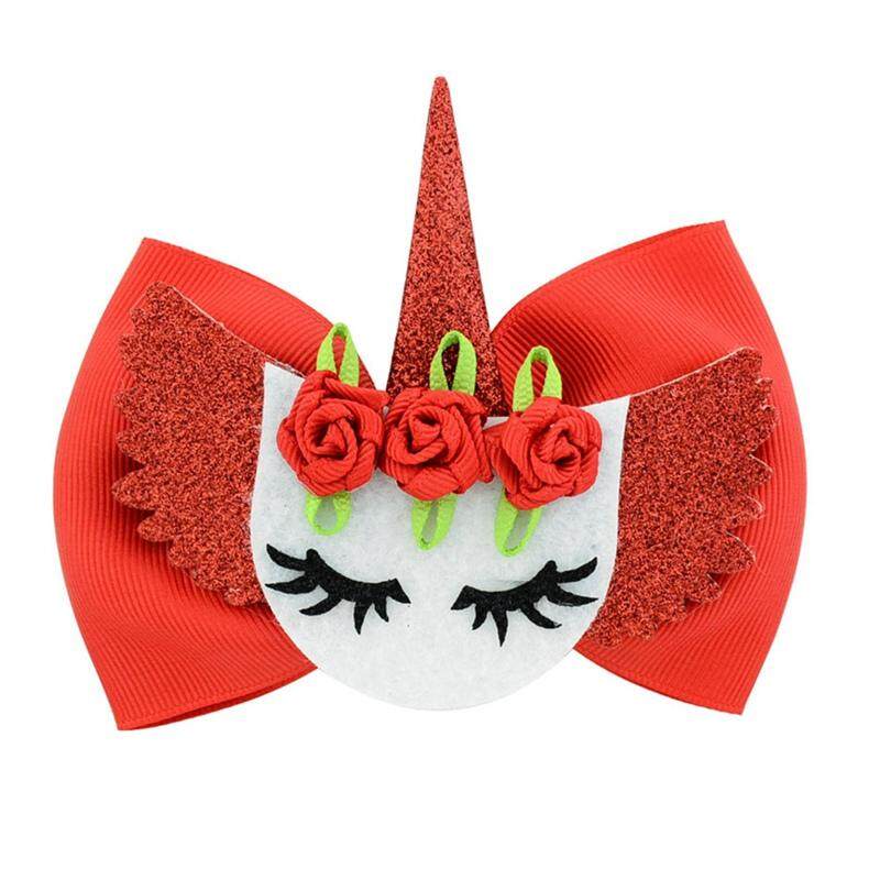 Sys Large Size Kids Rose Unicorn Bow Hair Clip Children S Hair