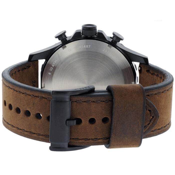 Fossil Nate Chronograph Brown Leather Fossil Jr1487 Manual