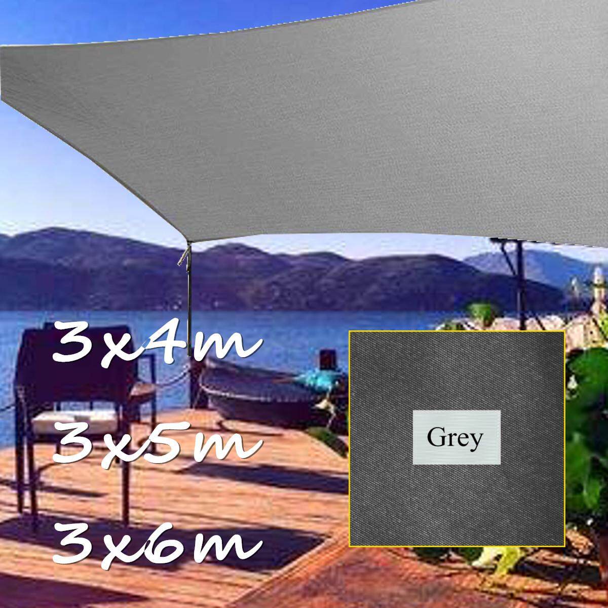 Extra Heavy Duty Shade Sail Grey Gray Sun Outdoor Triangle Square Rectangle [3*4m]