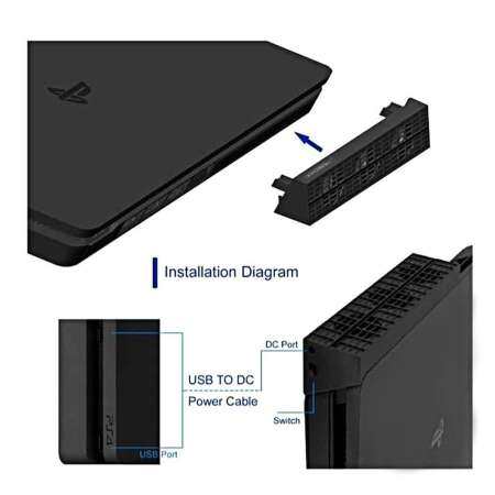 พัดลมระบายความร้อนสำหรับพัดลมระบายความร้อนระดับมืออาชีพสำหรับคอนโซลเกม PS4 Slim