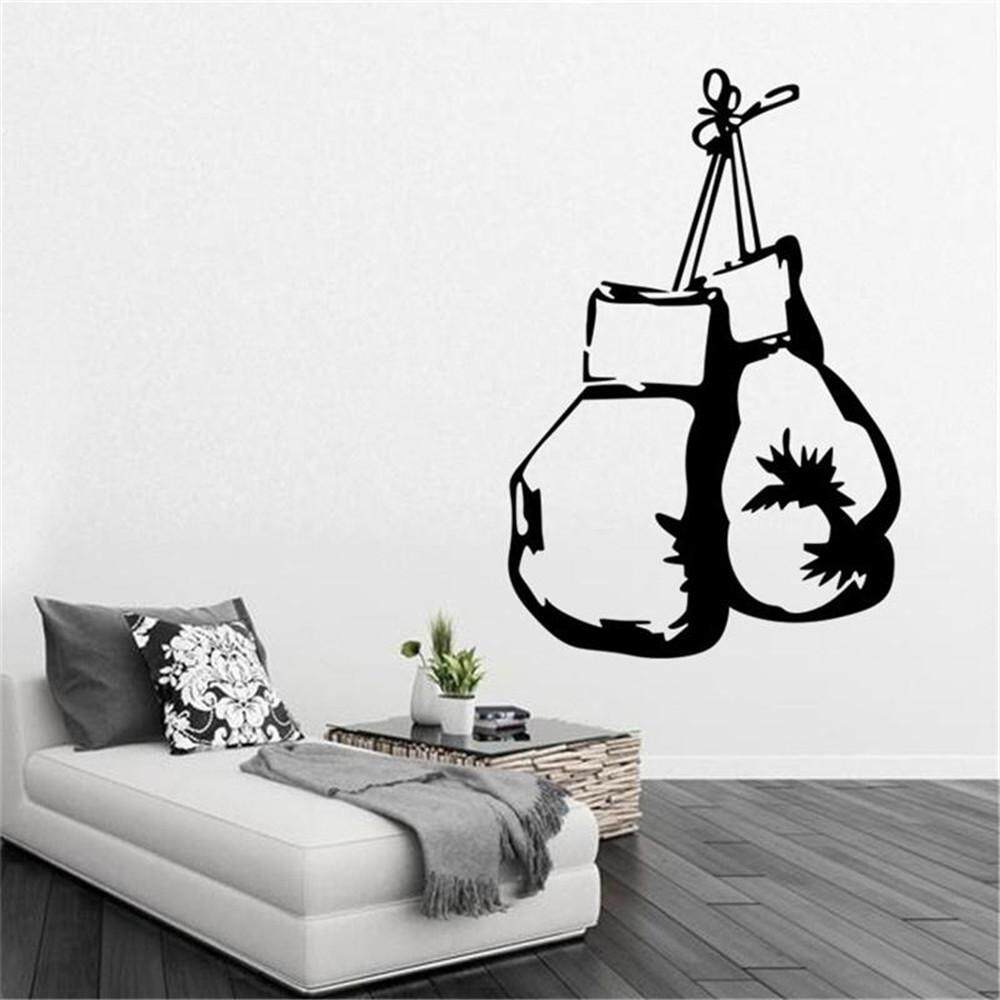 Boxing gloves fight sports decal gym wallpaper boy's bedroom home Wall sticker