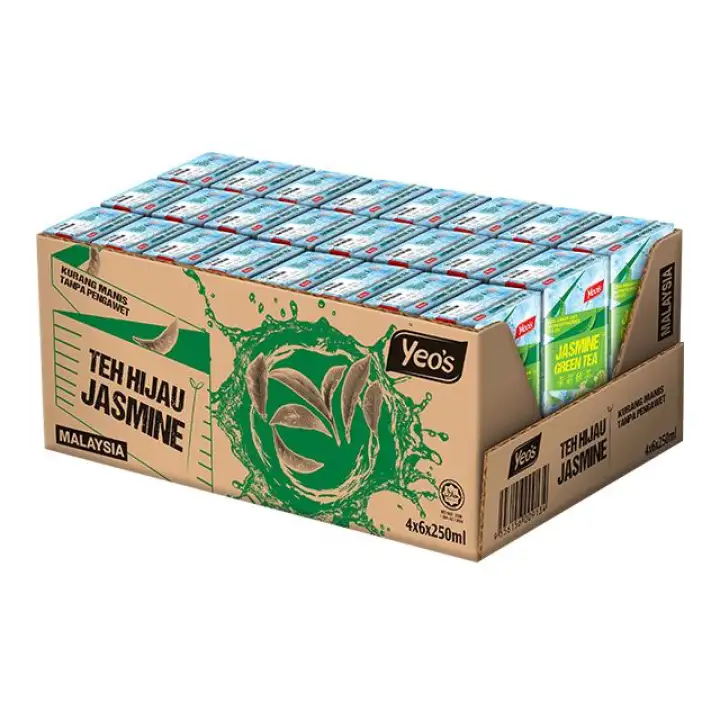Yeo's Asian Drinks Jasmine Green Tea Tetra Box 1 Carton (24 x ...