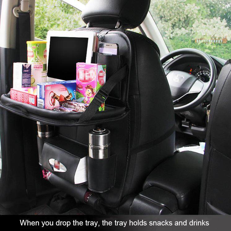 Car Seat Organiser Back Dining Table For Ipad Tablet Holder Multi Pockets Tidy