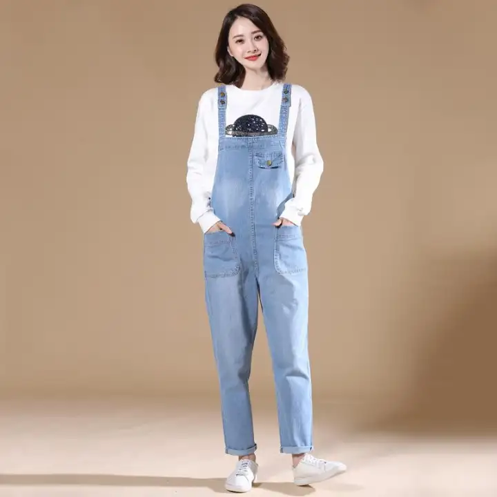 plus size denim jumpsuit uk