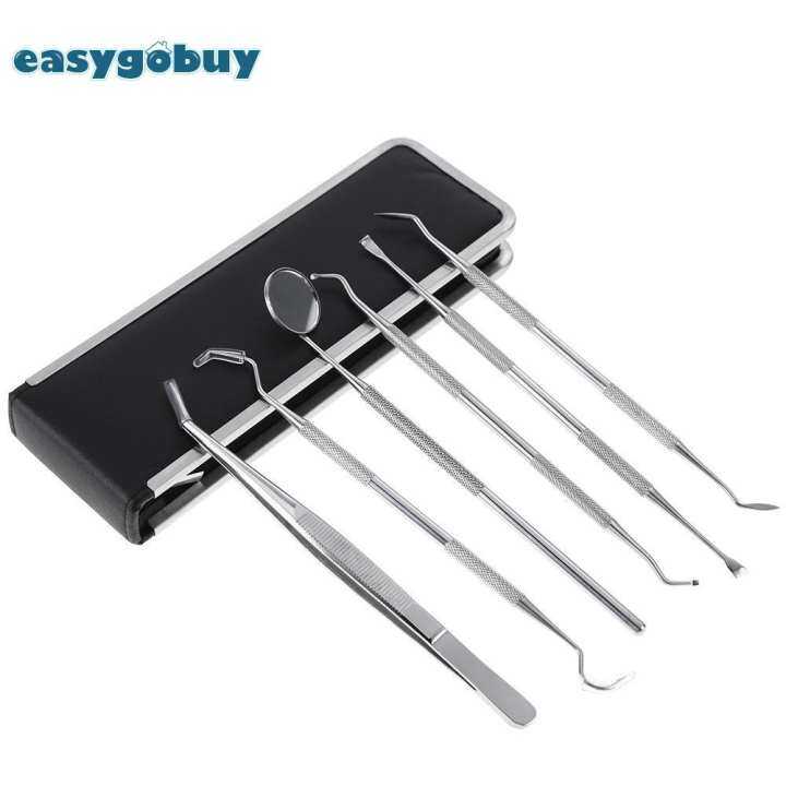 [easygoingbuy]6pcs/set Stainless Steel Dental Tools Tooth Stone Remover ...