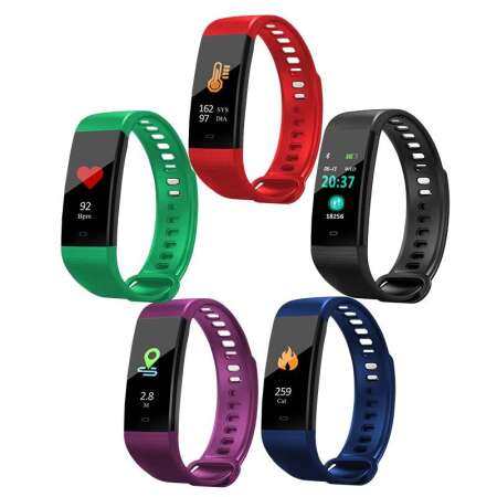 Y5 Tracker Smartwatch กีฬากิจกรรมออกกำลังกายกันน้ำสมาร์ทวอท์ช - ความดันโลหิตสีนาฬิกาข้อมือแบบมีจอสำหรับชาย