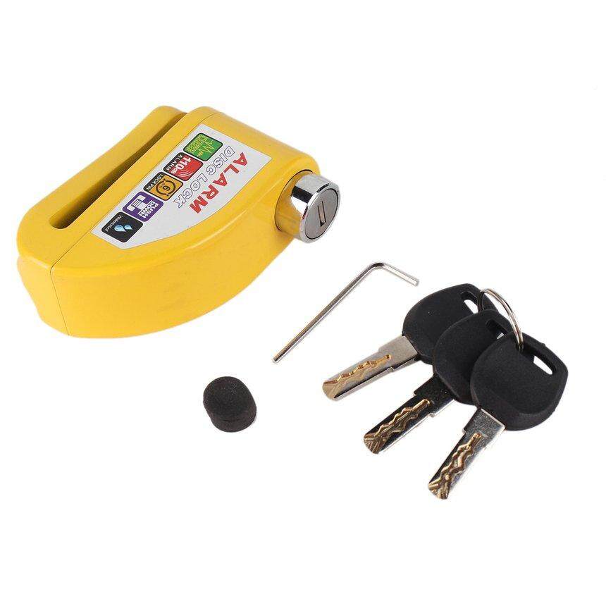 ราคา Universal Moto Motorcycle Alarm Lock Disc Lock Scooter Bicycle