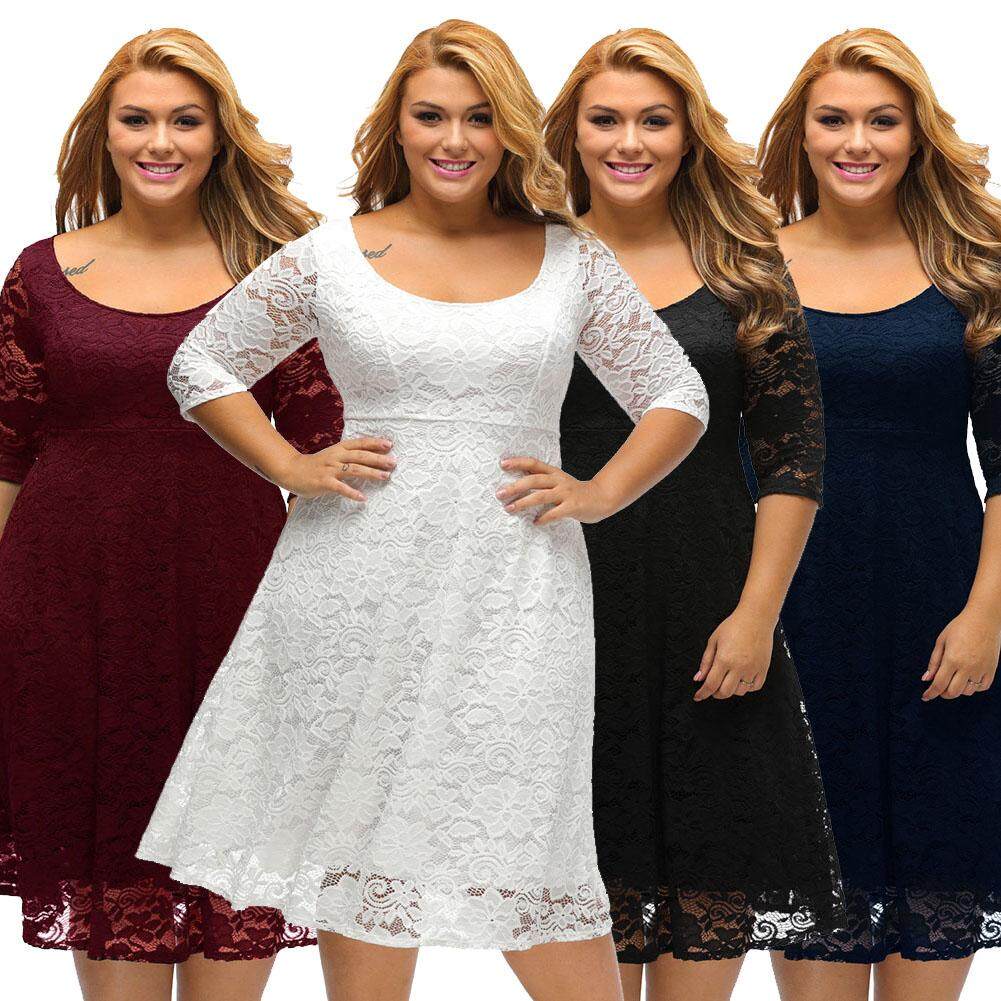 women's plus size white cocktail dresses