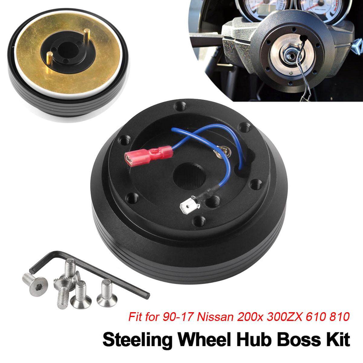 GREEN QUICK RELEASE KIT+STEERING WHEEL 6-HOLE HUB ADAPTOR 240SX 300ZX MAXIMA