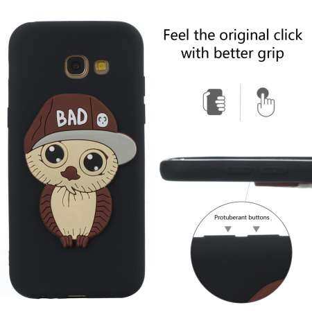 สำหรับซัมซุงกาแล็คซี่ A5 2017/A520 น่ารัก 3D การ์ตูนชาย Owl Soft TPU ซิลิโคนเคสโทรศัพท์ - INTL