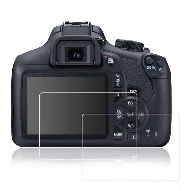 Screen Protectors for Canon Eos 1300D Rebel T6 Kiss X80, 2 Packs Anti-scratch Tempered Glass Protective Films for DSLR Digital Camera