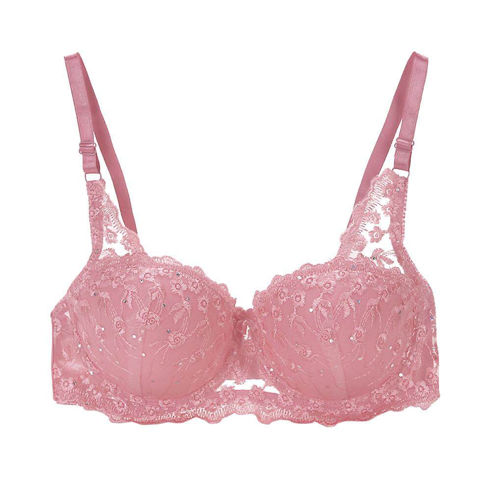 Opentenes ผู้หญิงดันลึก V Ultrathin Underwire ลูกไม้ Brassiere Bra