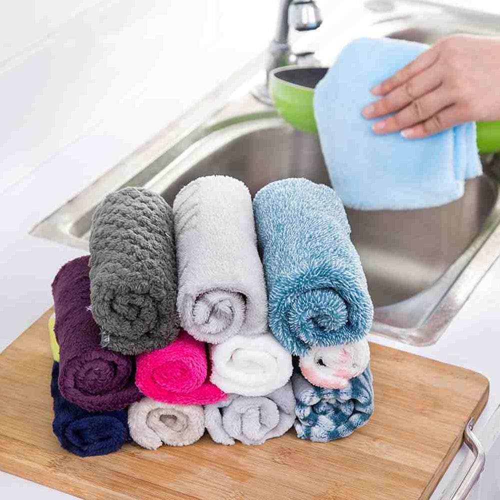 lagobuy 10Pcs/set Dish Towel Dish cloth Cleaning Cloths Kitchen