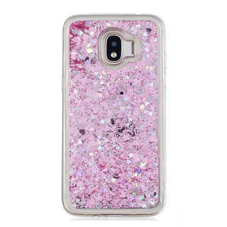 Case for Samsung Galaxy J2 Pro 2018 Electroplate Mirror Glitter Bling Sparkly Clear Quicksand Cover Resilient Shock Absorption Drop Protection Bumper Soft TPU Phone Case - intl