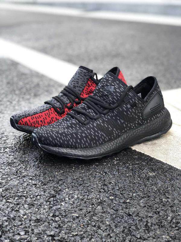 Adidas PureBOOST LTD Men's Running Sports Shoes Fashion Sneakers (Black/Red)