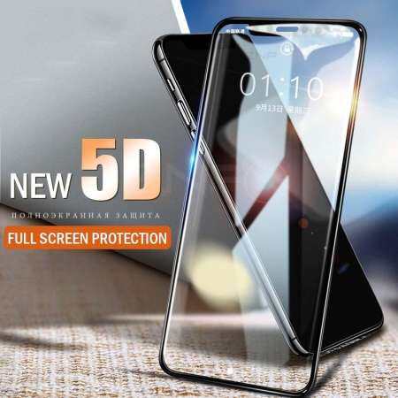 SMARCENT 5D คลุมทั้งหมดแก้วแบบเทมเปอร์กัน - Scratch หน้าจอฟิล์มกันรอยสำหรับ iPhone 10X6 7 8 PLUS แก้วป้องกัน (สีขาว)