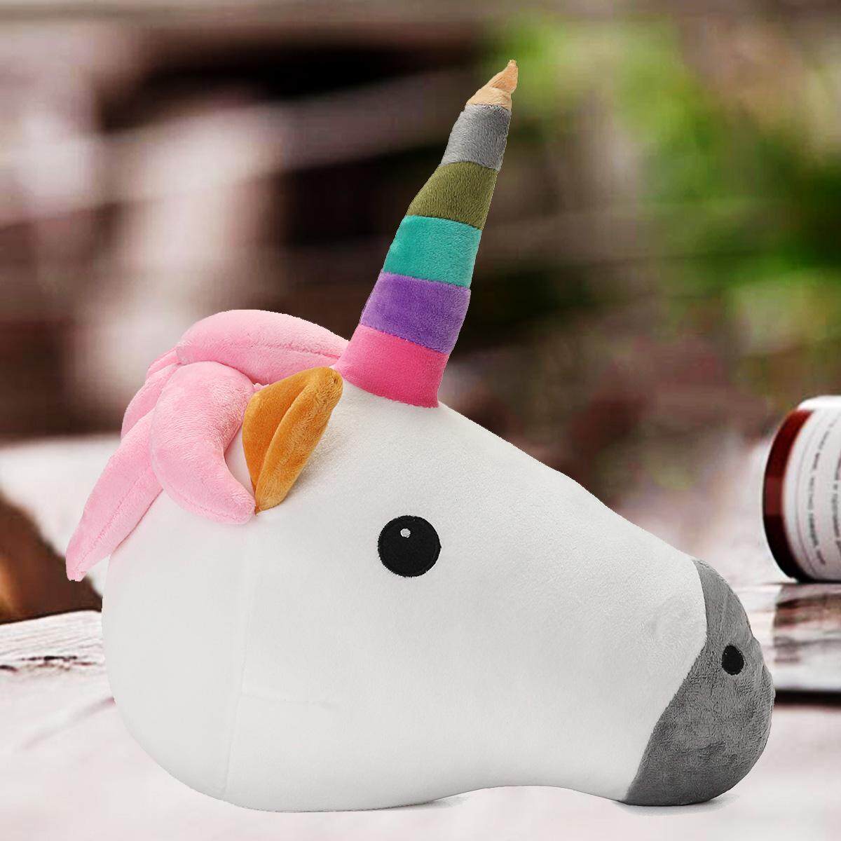 Unicorn Emoji Pillow Rainbow Pink Poop Emoticon Cushion Soft Smiley 32cm - intl